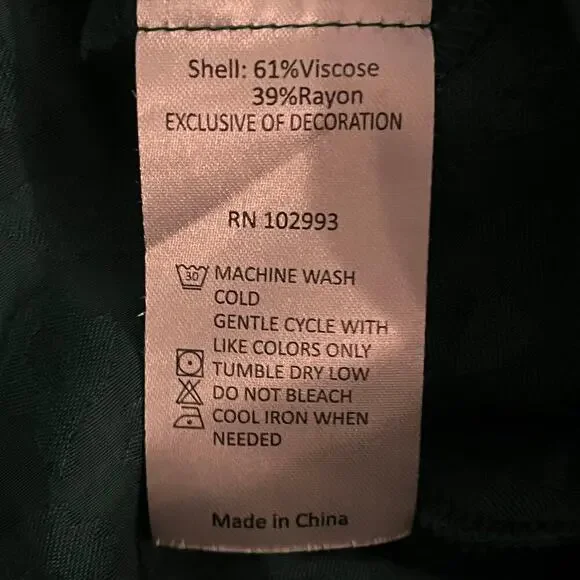 Koché Green Leopard Jacquard Tunic Dress with Lace Hem Size 38 (US 6) - Picture 10 of 11